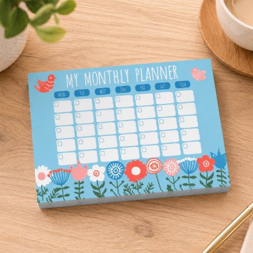 Ethnic Folk Monthly Planner 4x3 Post-it Notes