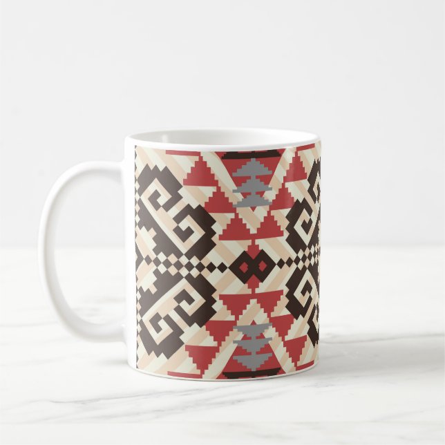 Ethnic Geometric: Abstract Seamless Coffee Mug (Left)