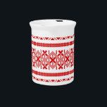 Ethnic Geometric Design Porcelain Pitcher<br><div class="desc">Pitcher with the native ethnic geometric pattern.</div>