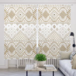 Ethnic Geometric Floral Tribal Seamless Pattern 2 Blackout Curtains