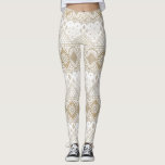 Ethnic Geometric Floral Tribal Seamless Pattern 2 Leggings
