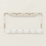 Ethnic Geometric Floral Tribal Seamless Pattern 2 License Plate Frame
