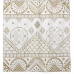 Ethnic Geometric Floral Tribal Seamless Pattern 2 Shower Curtain