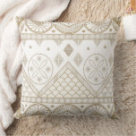 Ethnic Geometric Floral Tribal Seamless Pattern 2 Throw Pillow