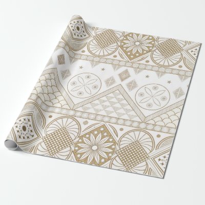 Ethnic Geometric Floral Tribal Seamless Pattern 2 Wrapping Paper