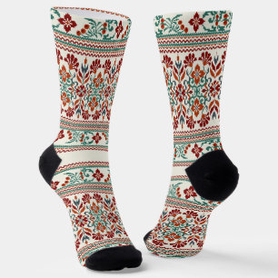 Ethnic geometric pattern 2 socks