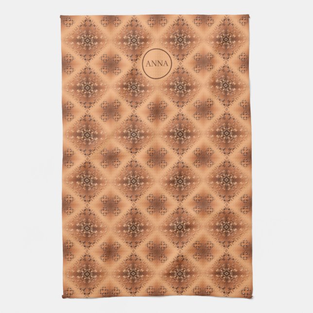 Ethnic geometric pattern. kitchen towel (Vertical)