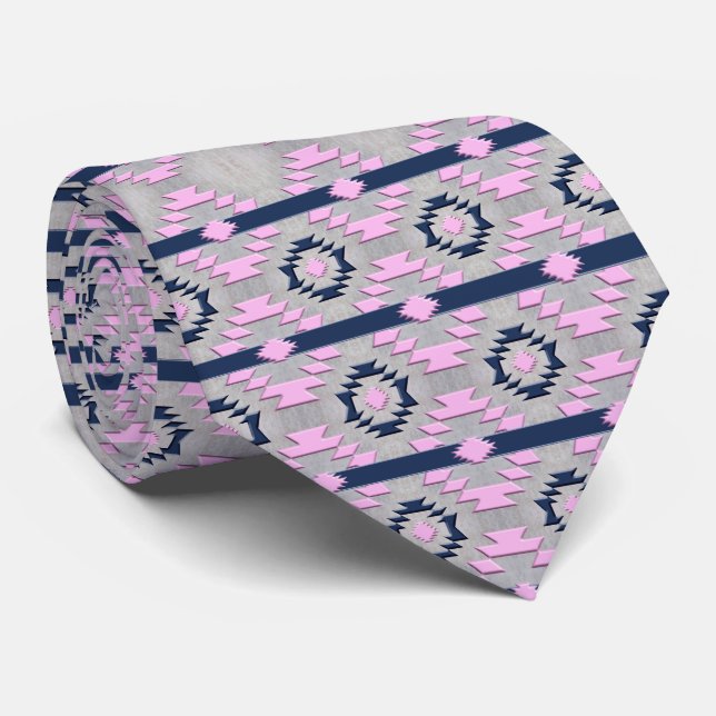 Ethnic geometric pattern. neck tie (Rolled)