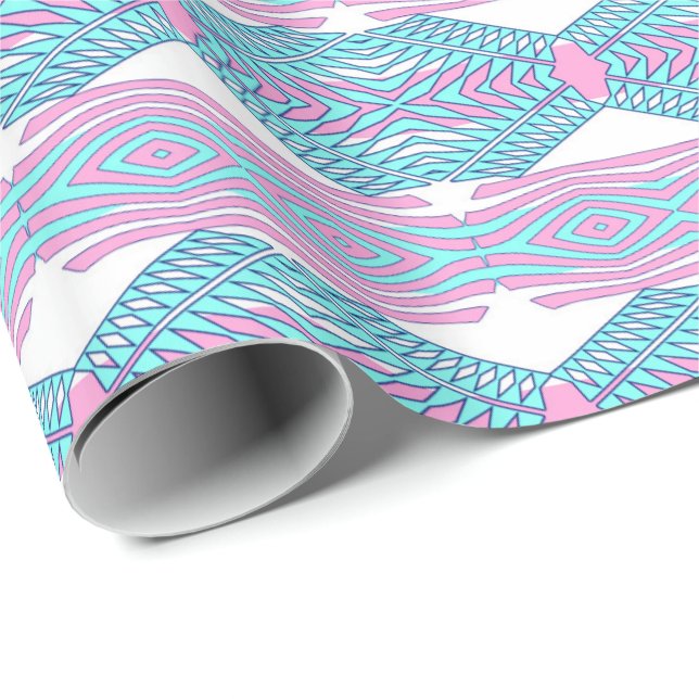 Ethnic geometric pattern wrapping paper (Roll Corner)