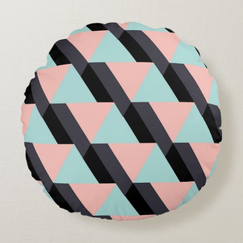 Ethnic Geometric Seamless Ornament Round Pillow