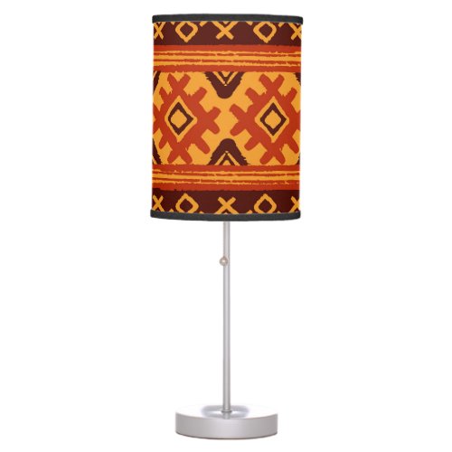 Ethnic geometric traditional folk pattern table lamp
