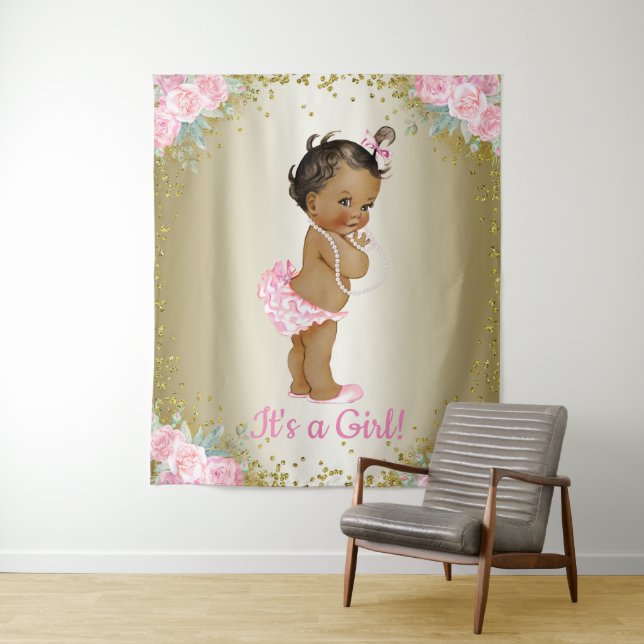 Ethnic Girl Baby Shower Backdrop (In Situ)