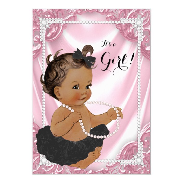 afro baby shower invitations