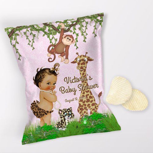 Ethnic Girl Safari Baby Shower Chip Bag Wrapper