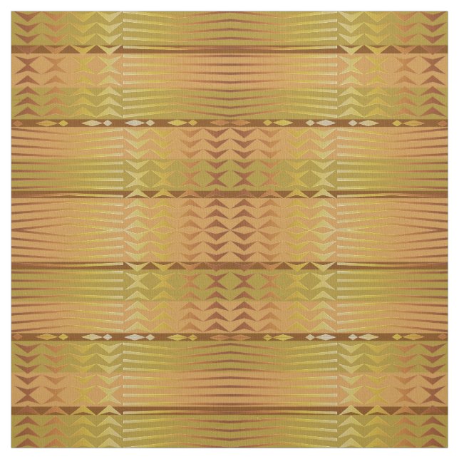Ethnic golden african geometric pattern. fabric (Swatch)