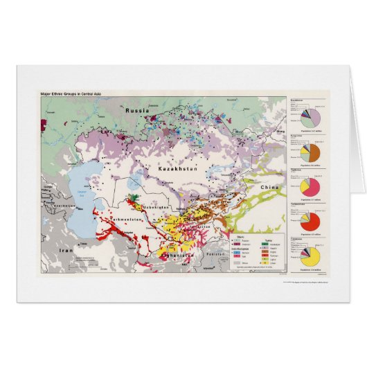 Ethnic Groups Asia Map 1993 Cards (Front Horizontal)