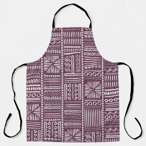 Ethnic hand drawn pattern vintage style apron