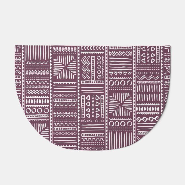 Ethnic hand drawn pattern: vintage style doormat (Front)