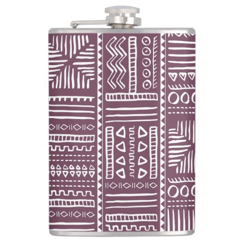 Ethnic hand drawn pattern vintage style flask