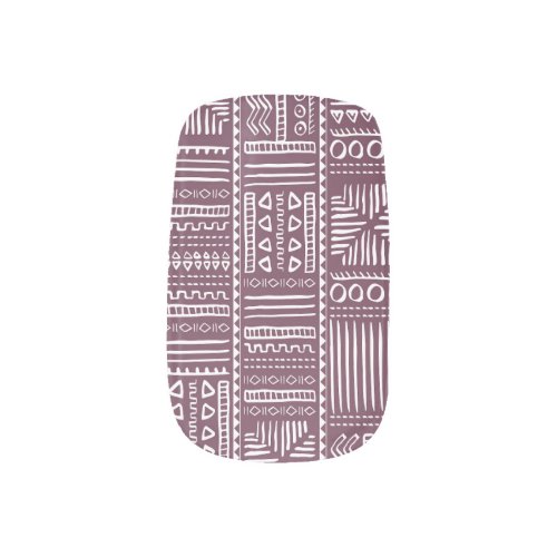 Ethnic hand drawn pattern vintage style minx nail art
