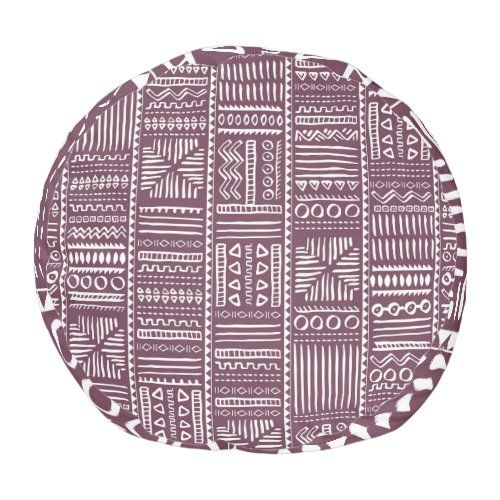 Ethnic hand drawn pattern vintage style pouf