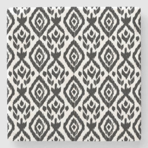 Ethnic hand-drawn, wrapping print pattern. stone coaster