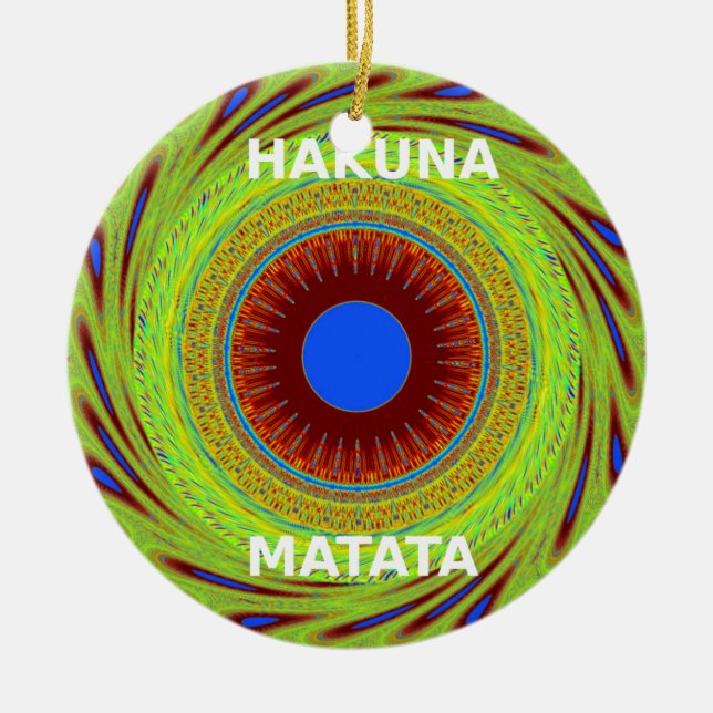 Ethnic Have a Nice Day and a Better Night Ceramic Ornament (Front)