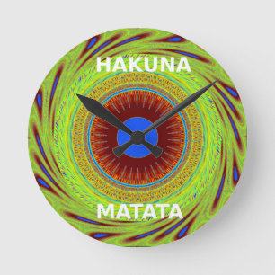 Ethnic Have a Nice Day and a Better Night Round Clock