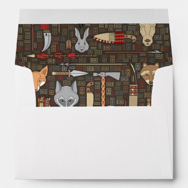 Ethnic Hunting Pattern Envelope (Back (Bottom))