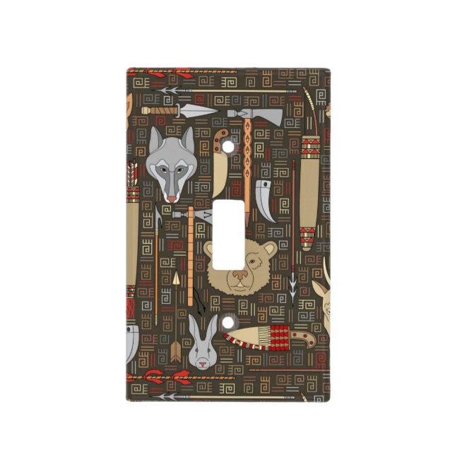 Ethnic Hunting Pattern Light Switch Cover (Front)