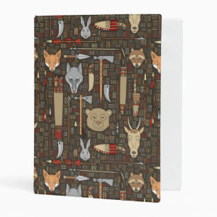 Ethnic Hunting Pattern Mini Binder