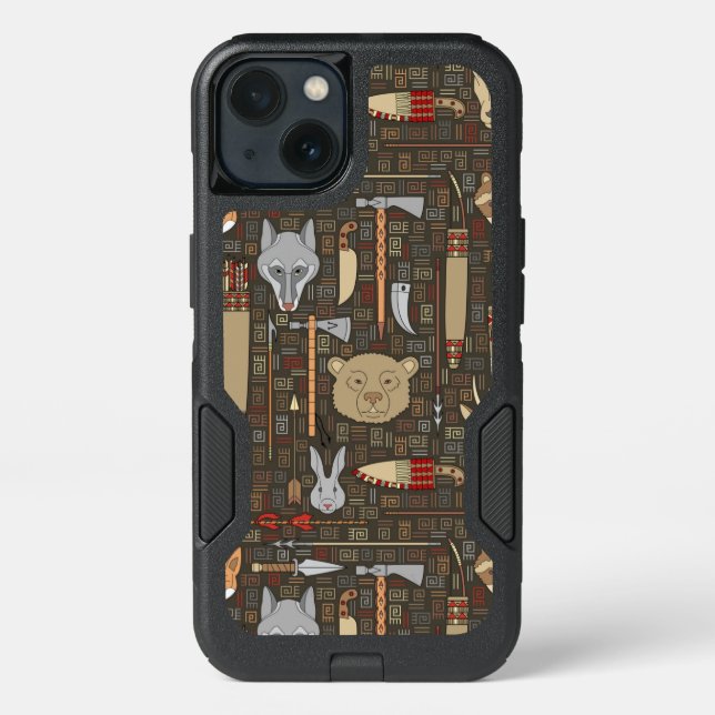 Ethnic Hunting Pattern Otterbox iPhone Case (Back)