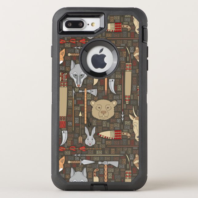 Ethnic Hunting Pattern Otterbox iPhone Case (Back)