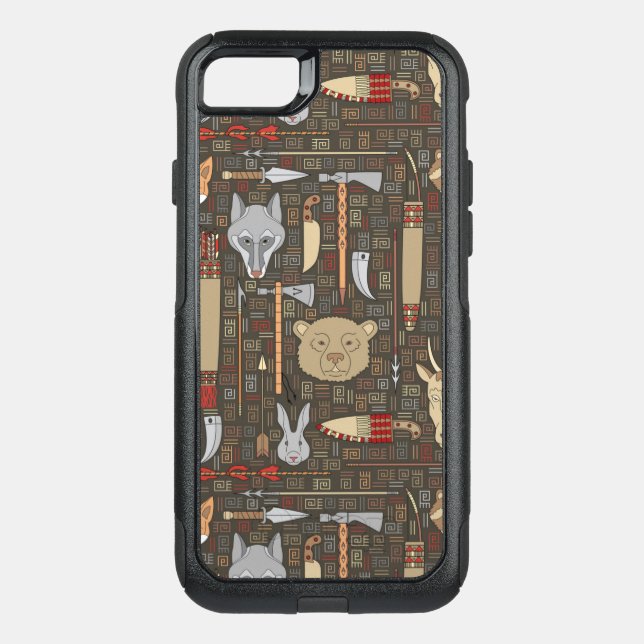 Ethnic Hunting Pattern Otterbox iPhone Case (Back)