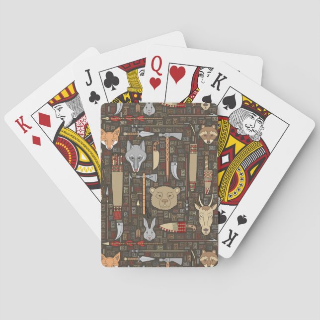 Ethnic Hunting Pattern Poker Cards (Back)