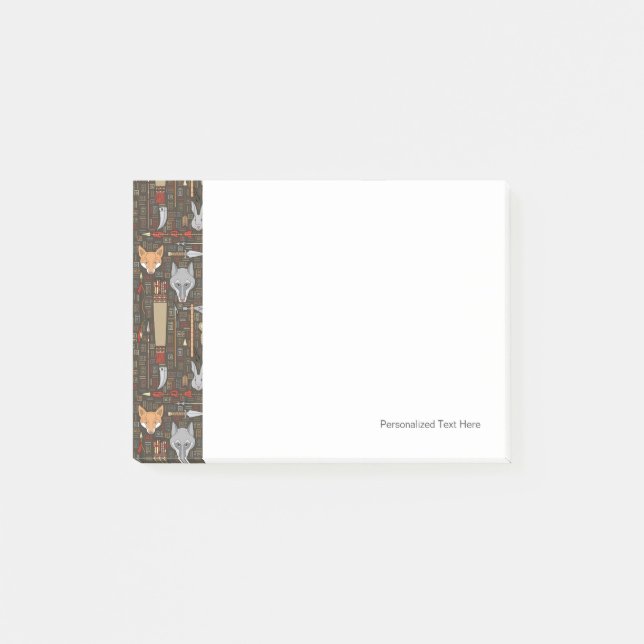 Ethnic Hunting Pattern Post-it Notes (Front)