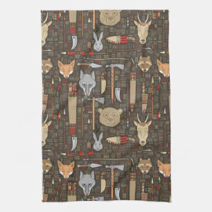 Ethnic Hunting Pattern Towel