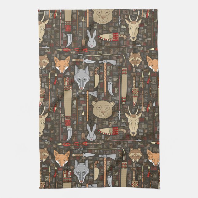 Ethnic Hunting Pattern Towel (Vertical)