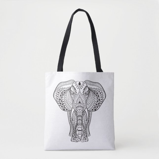 Ethnic Indian Elephant 2 Tote Bag (Front)