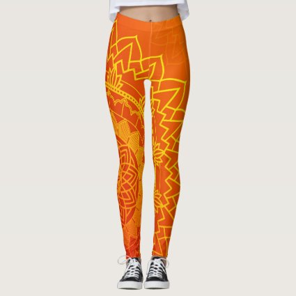 Ethnic Indian Mandala Yellow Orange 