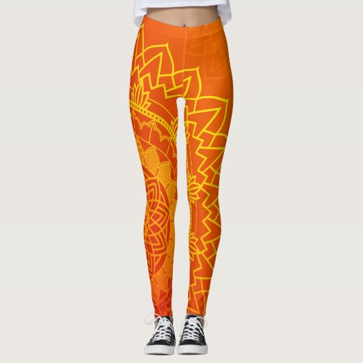 Ethnic Indian Mandala Yellow Orange 