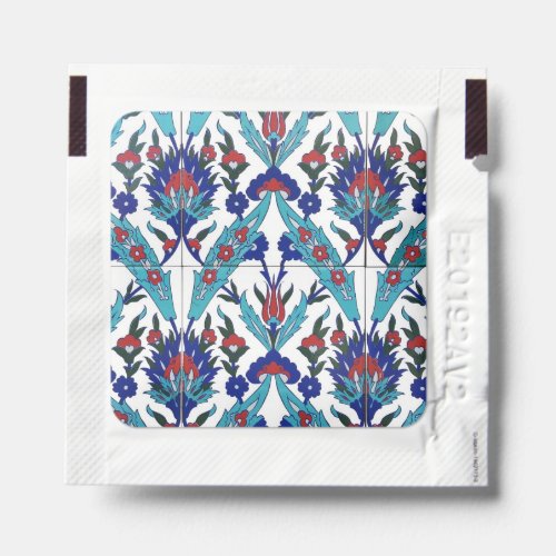 Ethnic Iznik Tile Turkish Floral Pattern Hand Sanitizer Packet