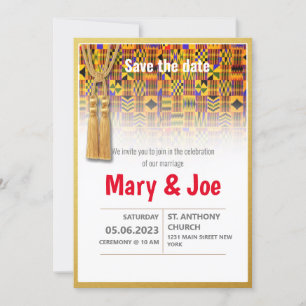 Ethnic Kente Wedding Invitation Series 2