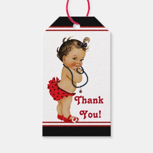 Ethnic Ladybug Baby Shower Gift Tags