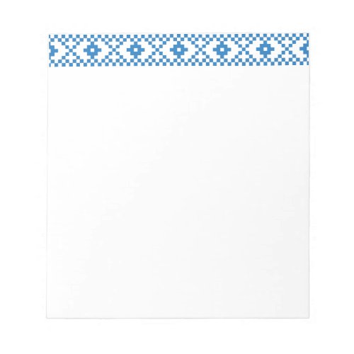 Ethnic Latvian blue and white tribal folk art Notepad