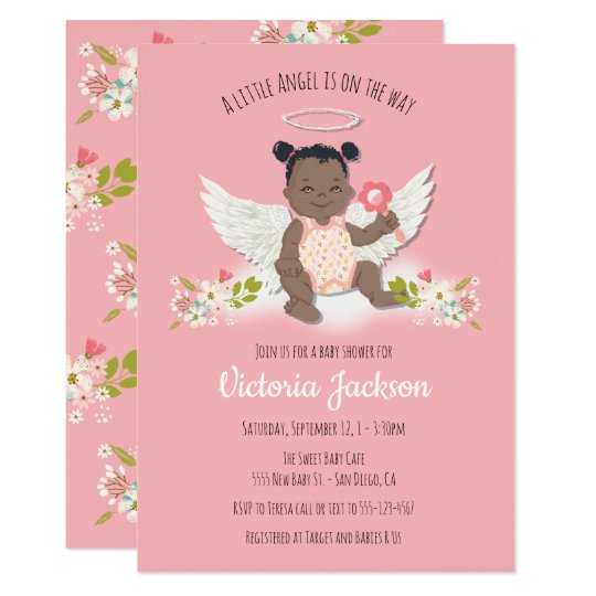 Ethnic Little Angel Baby Shower Invitations Zazzle