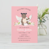 Ethnic little angel baby shower invitations (Standing Front)