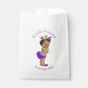 Ethnic Little Princess Baby Shower Purple Favor Bag