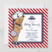 Ethnic Little Sailor Nautical Baby Shower Invitation (Back)