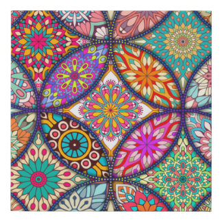Ethnic Mandala Abstract Faux Canvas Print